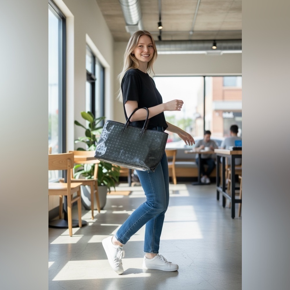 Arcadia Patent Grey Tote Bag